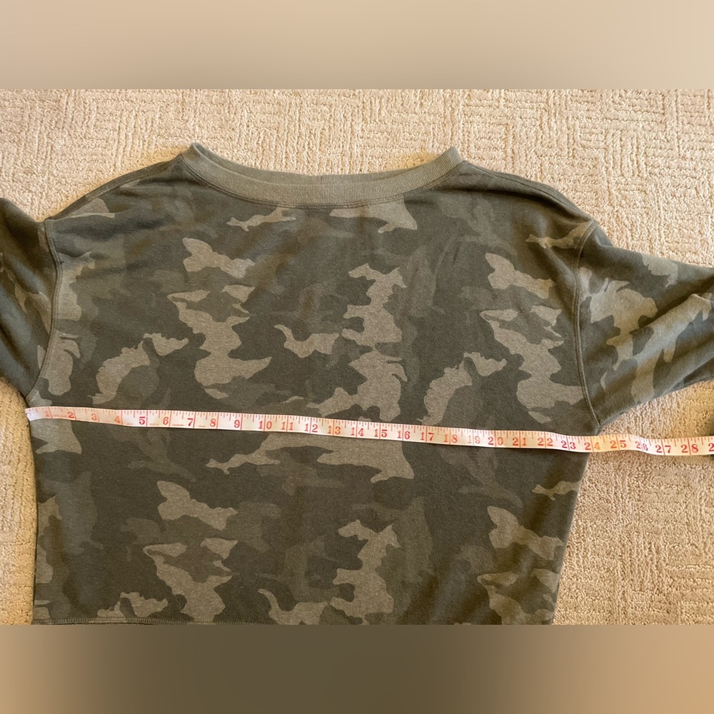 🌿🍂 Prana Cozy Up Polmale Camo Sweatshirt Oversized M Soft Hemp Blend EUC - Picture 10 of 12